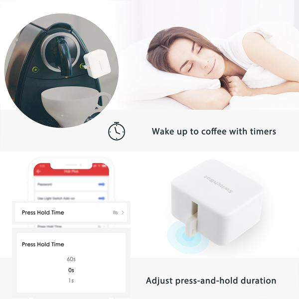 SwitchBot Smart Switch Button Pusher - Bluetooth Fingerbot for Rocker Switch/One-Way  Button, Automatic Light Switch, Timer and APP Control, Works with Alexa  When Paired with SwitchBot Hub (Black): : Industrial & Scientific