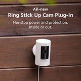 Ring Stick Up Cam Plug-In HD security camera with two-way talk, Works with Alexa