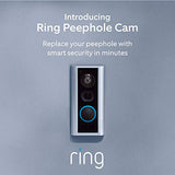 Door View Cam - Smart video doorbell, HD video, 2-way talk, easy installation - Satin Nickel