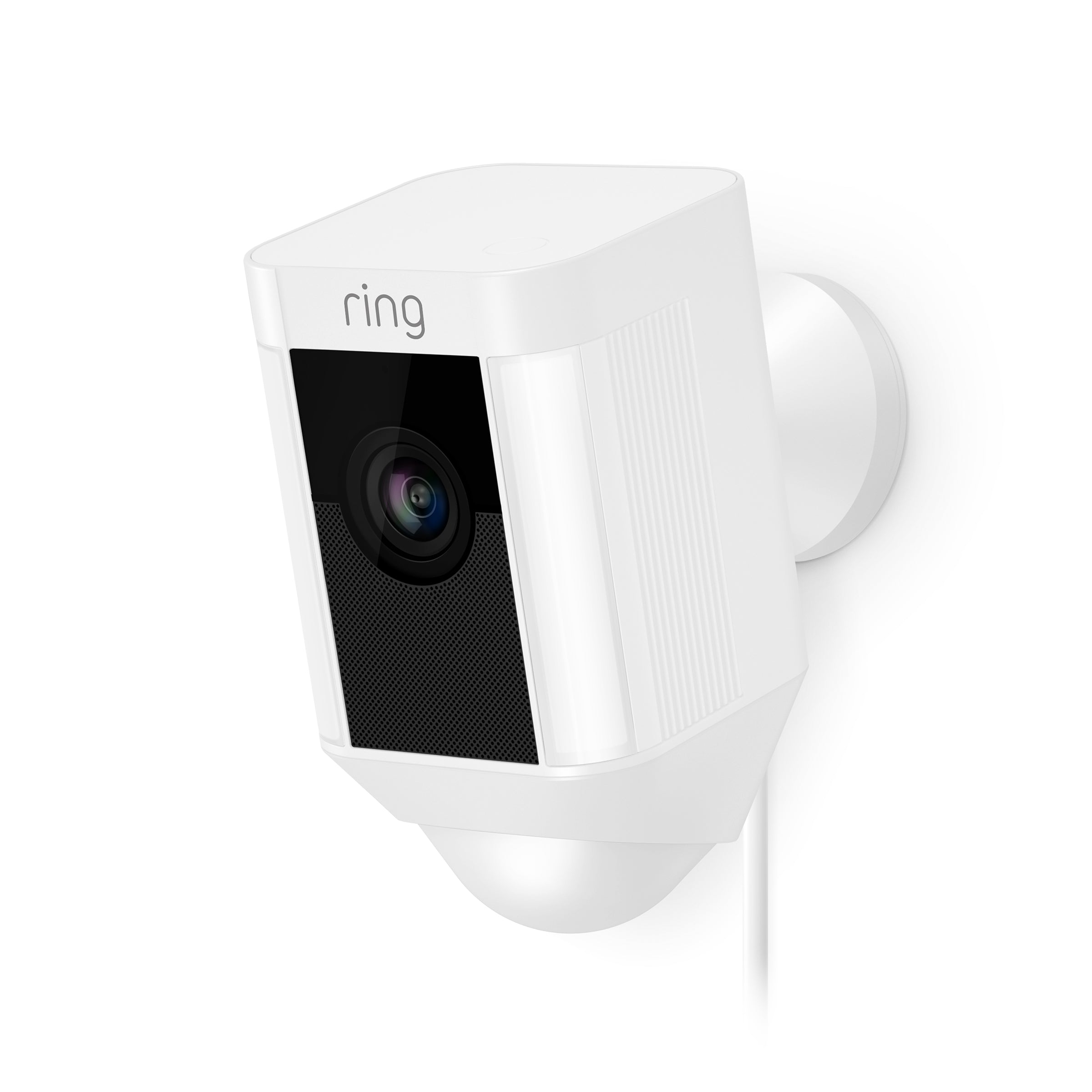 Ring Spotlight Cam Wired: Plugged-in HD security camera with built-in spotlights, two-way talk and a siren alarm, Works with Alexa